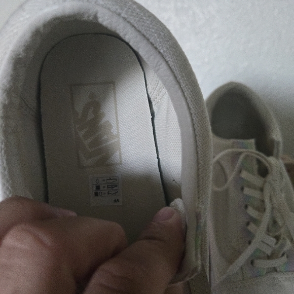 Vans Classic Old Skool Hemp Linen Women 9.5 Off White Textured Shoes New 082025 - Picture 4 of 8